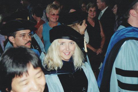 Irene Zoe Alameda, the day of his graduation as Doctor of Columbia University, New York. May 2004
