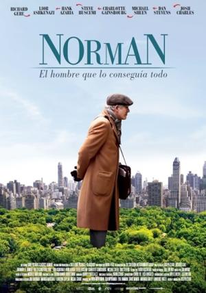 Spanish poster of the movie Norman, by Joseph Cedar