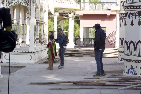Behind the Scenes 'Alex's Strip'. Director and actors