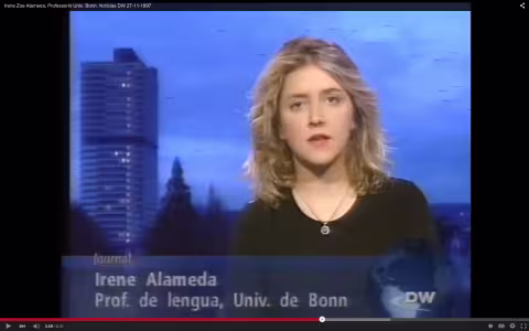 Irene Zoe Alameda, Professor at Bonn University. DW News 27-11-1997