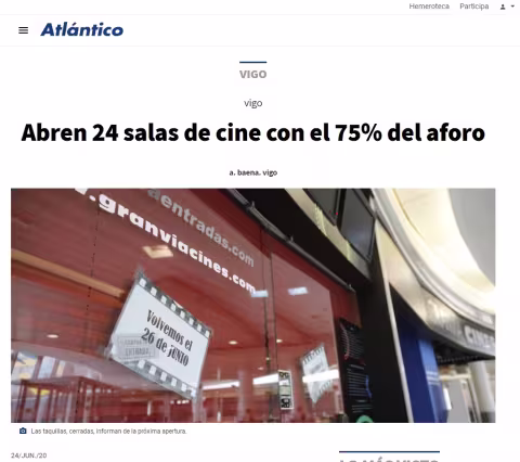 24 movie theaters open with 75% of capacity