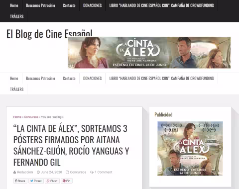 'Alex's Strip', we raffled 3 posters signed by Aitana Sánchez-Gijón, Rocío Yanguas and Fernando Gil