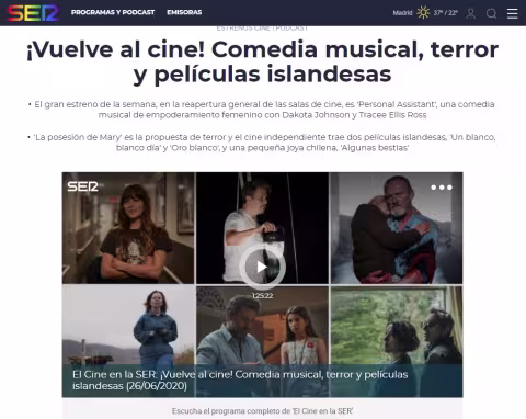 Go back to the movies! Musical comedy, horror and Icelandic films