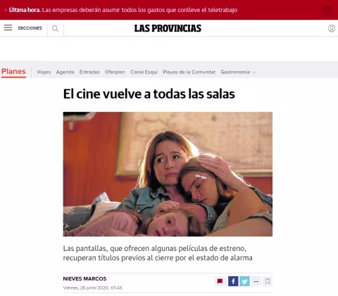 El cine vuelve a todas las salas