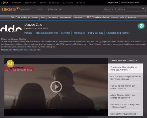 Días de cine, TVE-2, 26-06-20