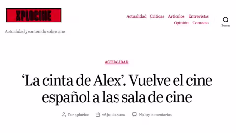 'Alex's Strip'. Spanish cinema returns to the movie theater