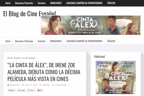 Irene Zoe Alameda's "Alex's Strip" debuts as the tenth most viewed movie in theaters
