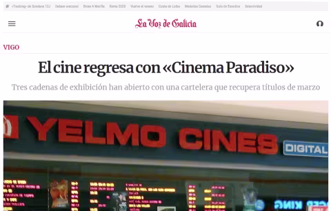 Cinema returns with «Cinema Paradiso»