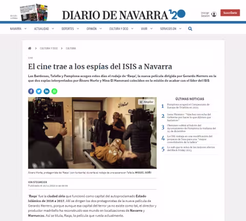 Cinema brings ISIS spies to Navarra