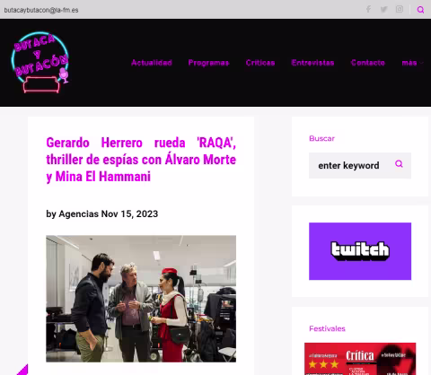 Gerardo Herrero shoots 'RAQA', spy thriller starring Álvaro Morte and Mina El Hammani
