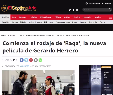 Shooting begins on 'Raqa', Gerardo Herrero's new film