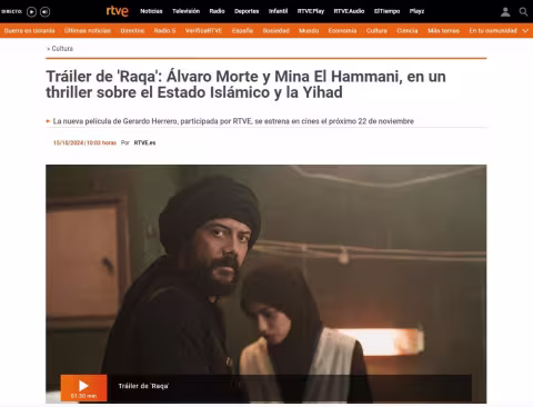 'Raqqa' trailer: Álvaro Morte and Mina El Hammani, in a thriller about the Islamic State and Jihad