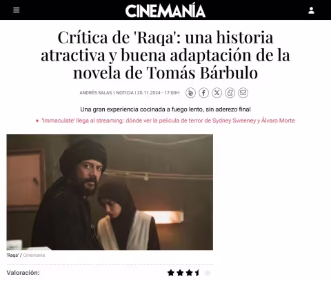 Review of 'Raqqa': an engaging story and a good adaptation of Tomás Bárbulo's novel
