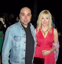 Irene Zoe Alameda con el director Samuel Ortí Martí (Vicenta). Festival de Cine de Alicante 2011
